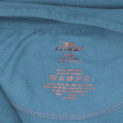Crane Men's Blue Fleece 1/4 Zip Pullover Sweatshirt Size L