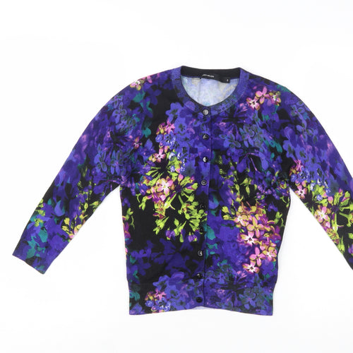 Karen Millen Women's Multicoloured Floral Cardigan Size 10