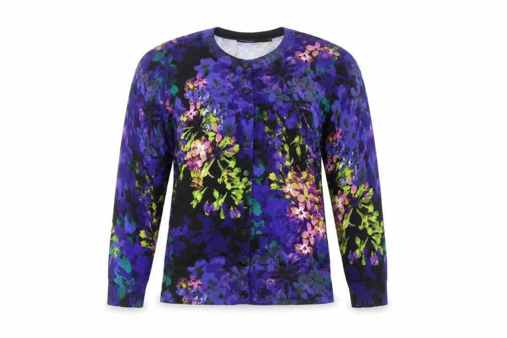 Karen Millen Women's Multicoloured Floral Cardigan Size 10