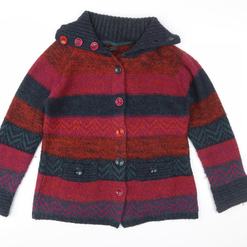 Marks and Spencer Women’s Multicoloured Striped Knit Cardigan L