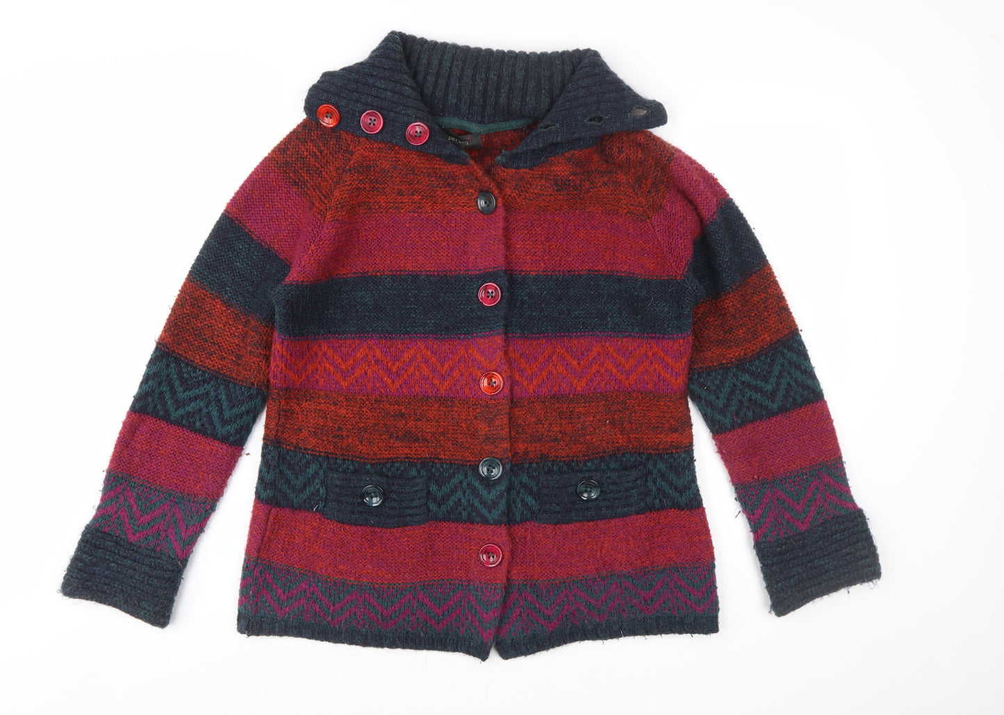 Marks and Spencer Women’s Multicoloured Striped Knit Cardigan L