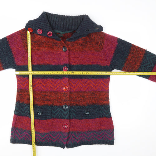 Marks and Spencer Women’s Multicoloured Striped Knit Cardigan L