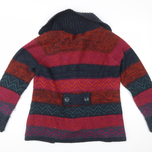 Marks and Spencer Women’s Multicoloured Striped Knit Cardigan L
