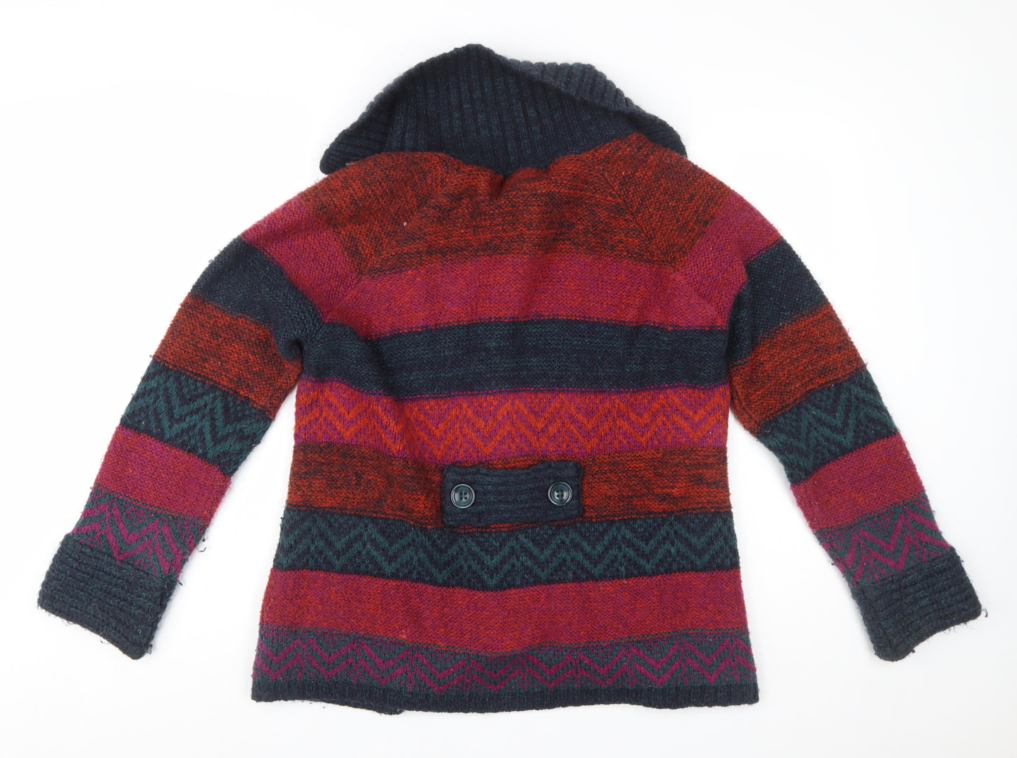 Marks and Spencer Women’s Multicoloured Striped Knit Cardigan L