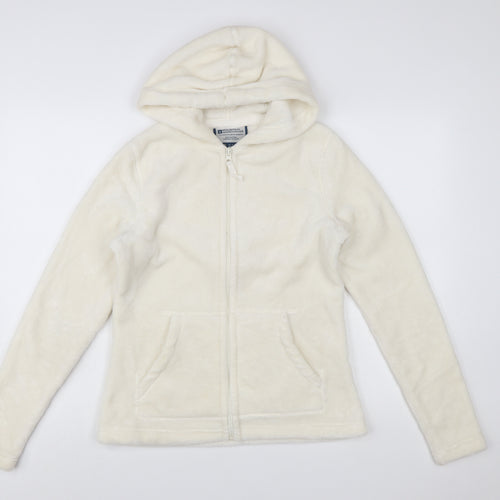 Mountain Warehouse Womens Ivory Fleece Hooded Jacket Size 10