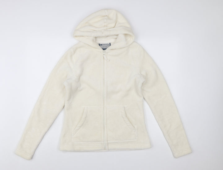 Mountain Warehouse Womens Ivory Fleece Hooded Jacket Size 10