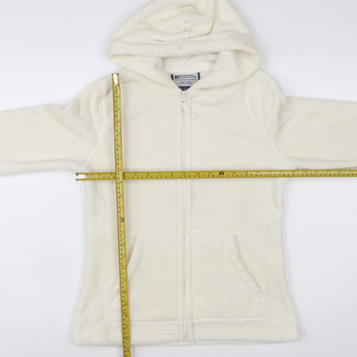 Mountain Warehouse Womens Ivory Fleece Hooded Jacket Size 10