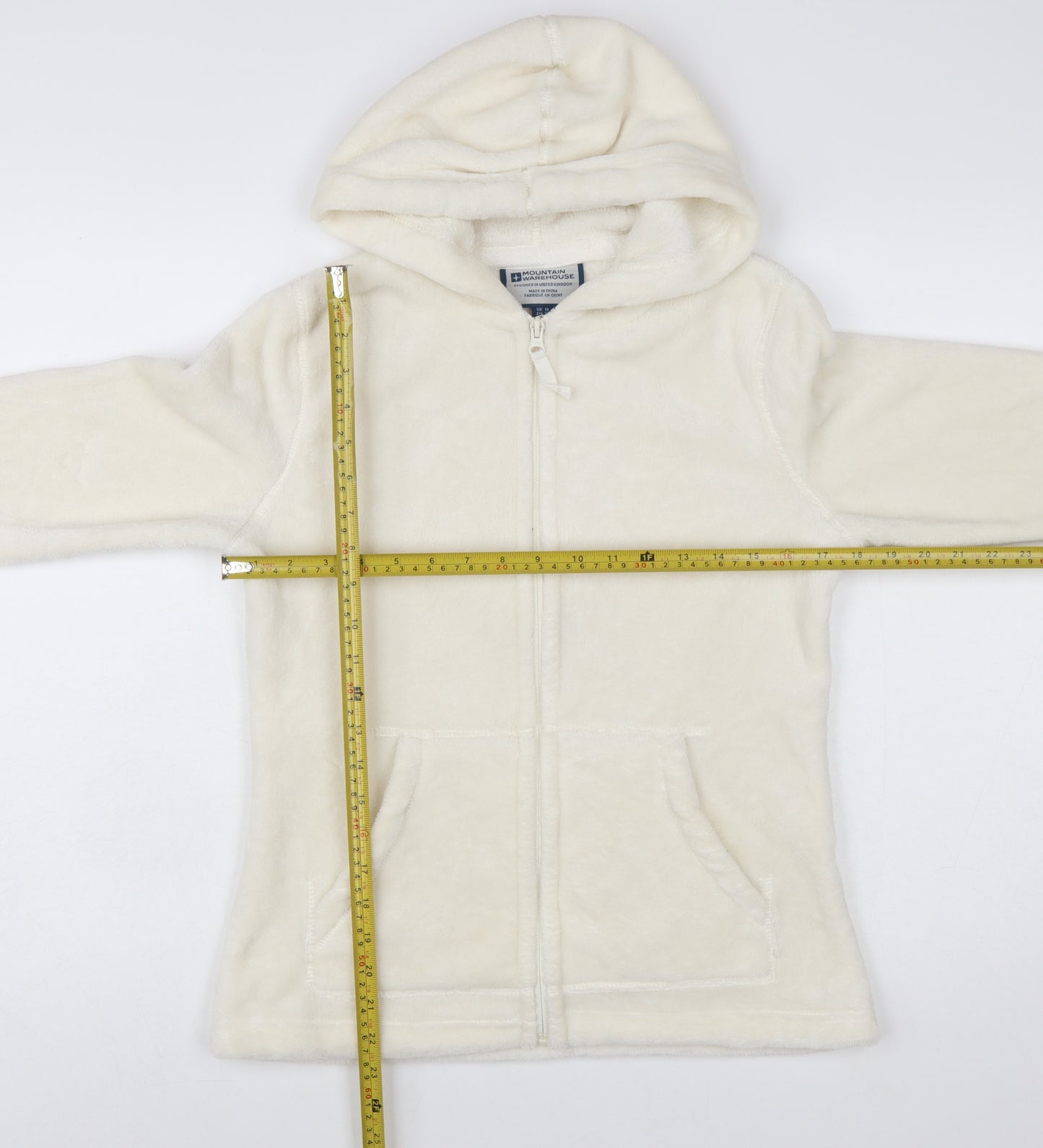 Mountain Warehouse Womens Ivory Fleece Hooded Jacket Size 10
