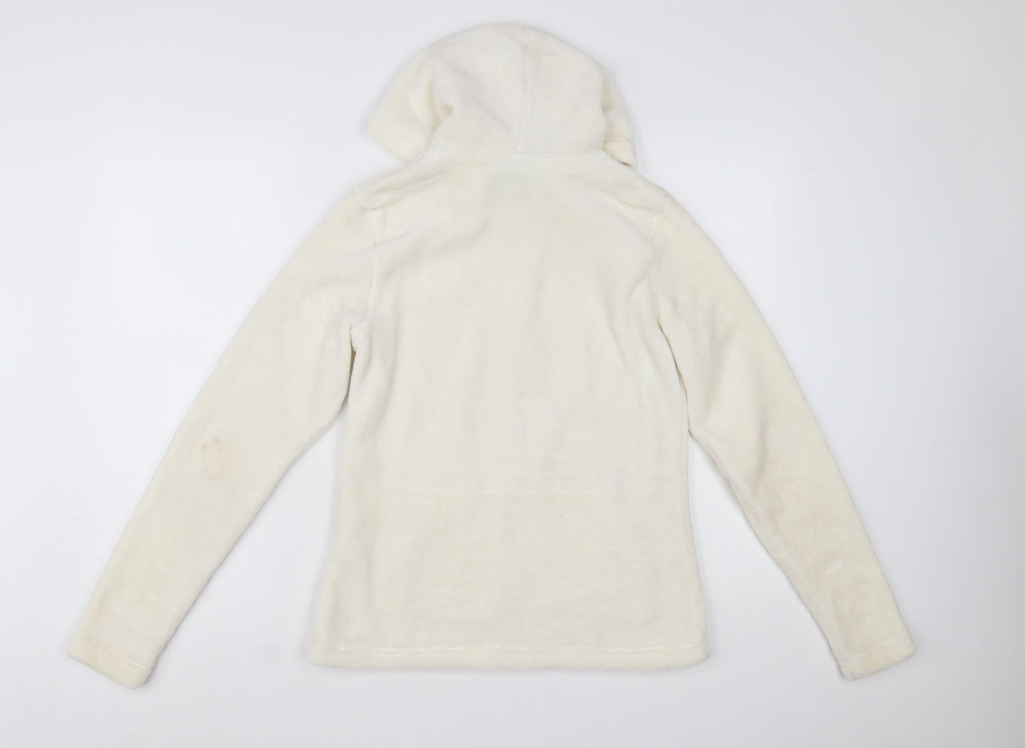 Mountain Warehouse Womens Ivory Fleece Hooded Jacket Size 10
