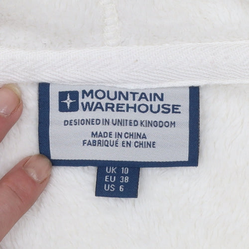 Mountain Warehouse Womens Ivory Fleece Hooded Jacket Size 10
