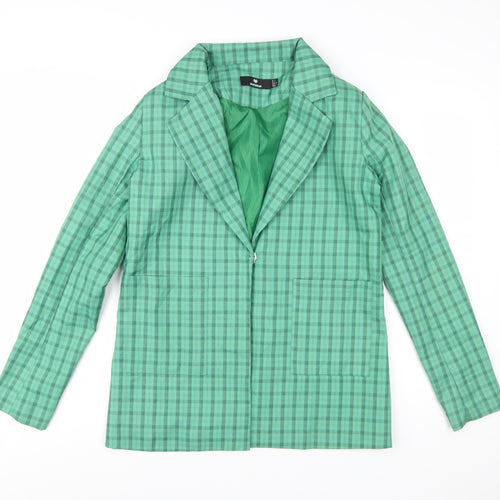 Heartbreak Women's Green Check Blazer Jacket Size 8 Tailored Fit