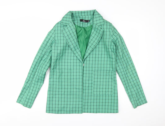 Heartbreak Women's Green Check Blazer Jacket Size 8 Tailored Fit