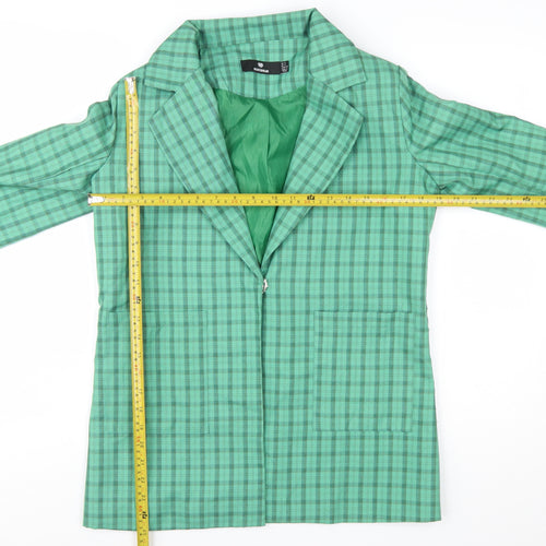 Heartbreak Women's Green Check Blazer Jacket Size 8 Tailored Fit