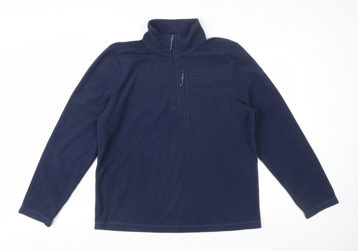 Craghoppers Men's Blue Fleece Pullover Sweatshirt L 1/2 Zip Outdoor
