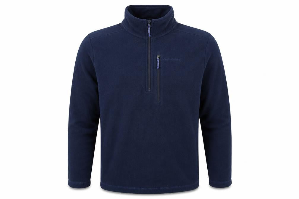 Craghoppers Men's Blue Fleece Pullover Sweatshirt L 1/2 Zip Outdoor