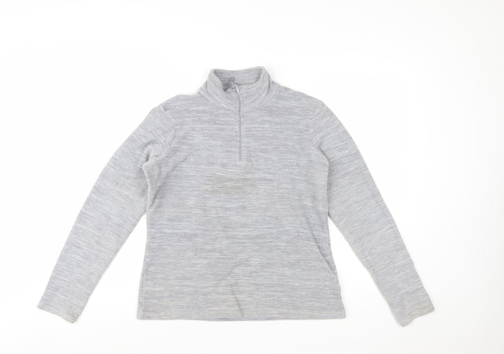 Mountain Warehouse Womens Grey 1/2 Zip Pullover Fleece UK 8