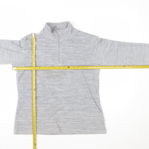 Mountain Warehouse Womens Grey 1/2 Zip Pullover Fleece UK 8