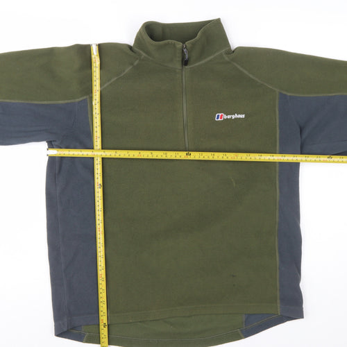 Berghaus Men’s Green Fleece 1/2 Zip Pullover Sweatshirt L Outdoor