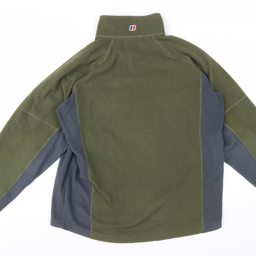 Berghaus Men’s Green Fleece 1/2 Zip Pullover Sweatshirt L Outdoor