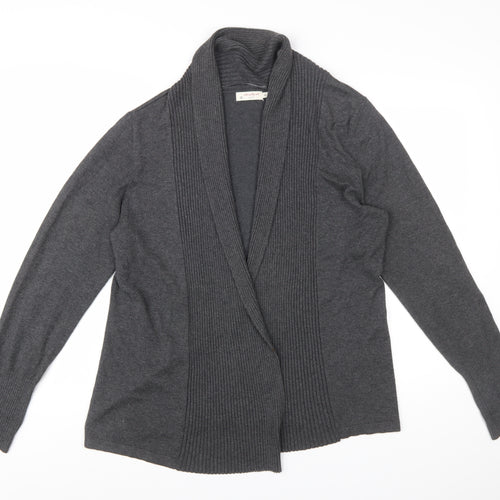 Jackpot Womens Grey Knit Cardigan XL Long Sleeve Open Front