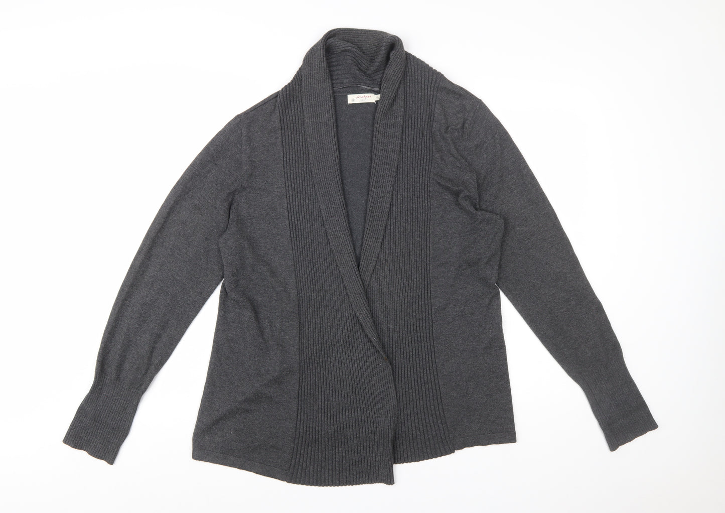 Jackpot Womens Grey Knit Cardigan XL Long Sleeve Open Front