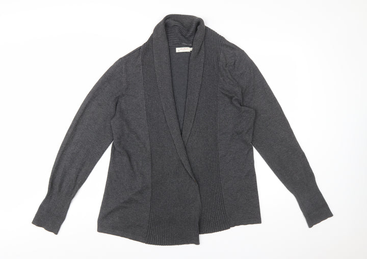 Jackpot Womens Grey Knit Cardigan XL Long Sleeve Open Front