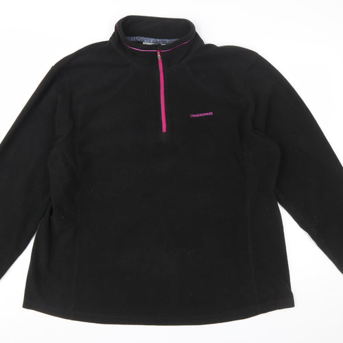 Craghoppers Women Black Size 20 Fleece 1/2 Zip Pullover Sweatshirt