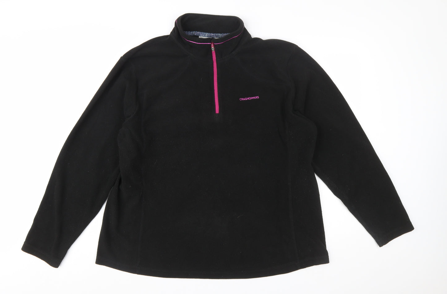 Craghoppers Women Black Size 20 Fleece 1/2 Zip Pullover Sweatshirt