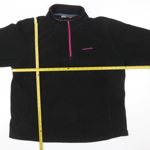 Craghoppers Women Black Size 20 Fleece 1/2 Zip Pullover Sweatshirt