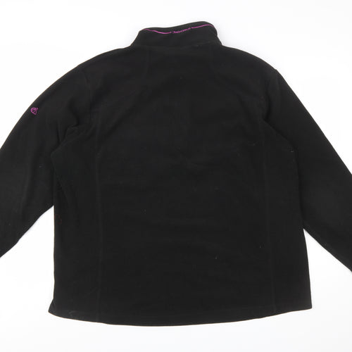Craghoppers Women Black Size 20 Fleece 1/2 Zip Pullover Sweatshirt