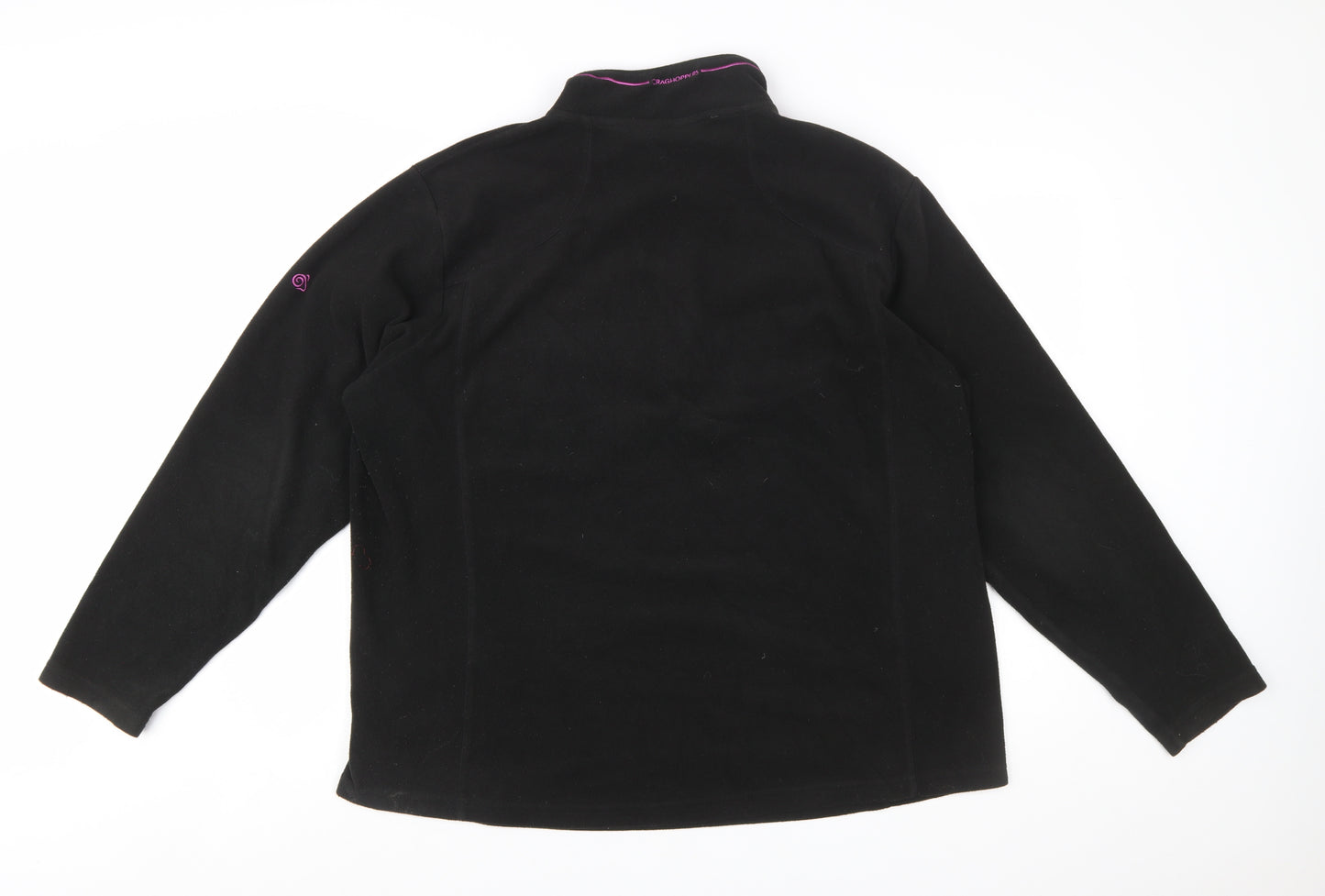 Craghoppers Women Black Size 20 Fleece 1/2 Zip Pullover Sweatshirt
