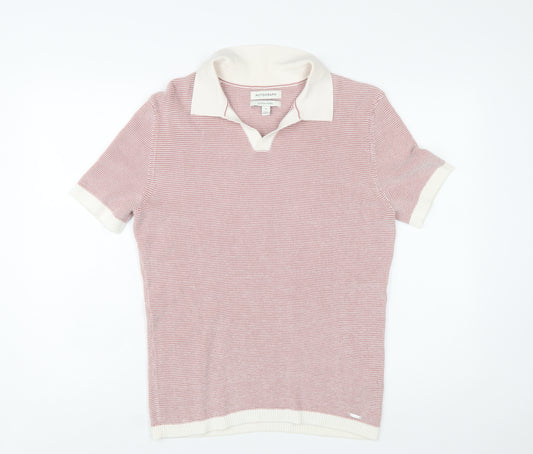 Marks and Spencer Mens Pink Cotton Modal Polo Shirt M