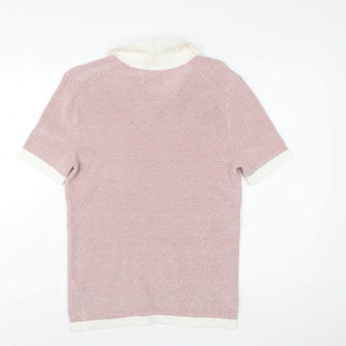 Marks and Spencer Mens Pink Cotton Modal Polo Shirt M