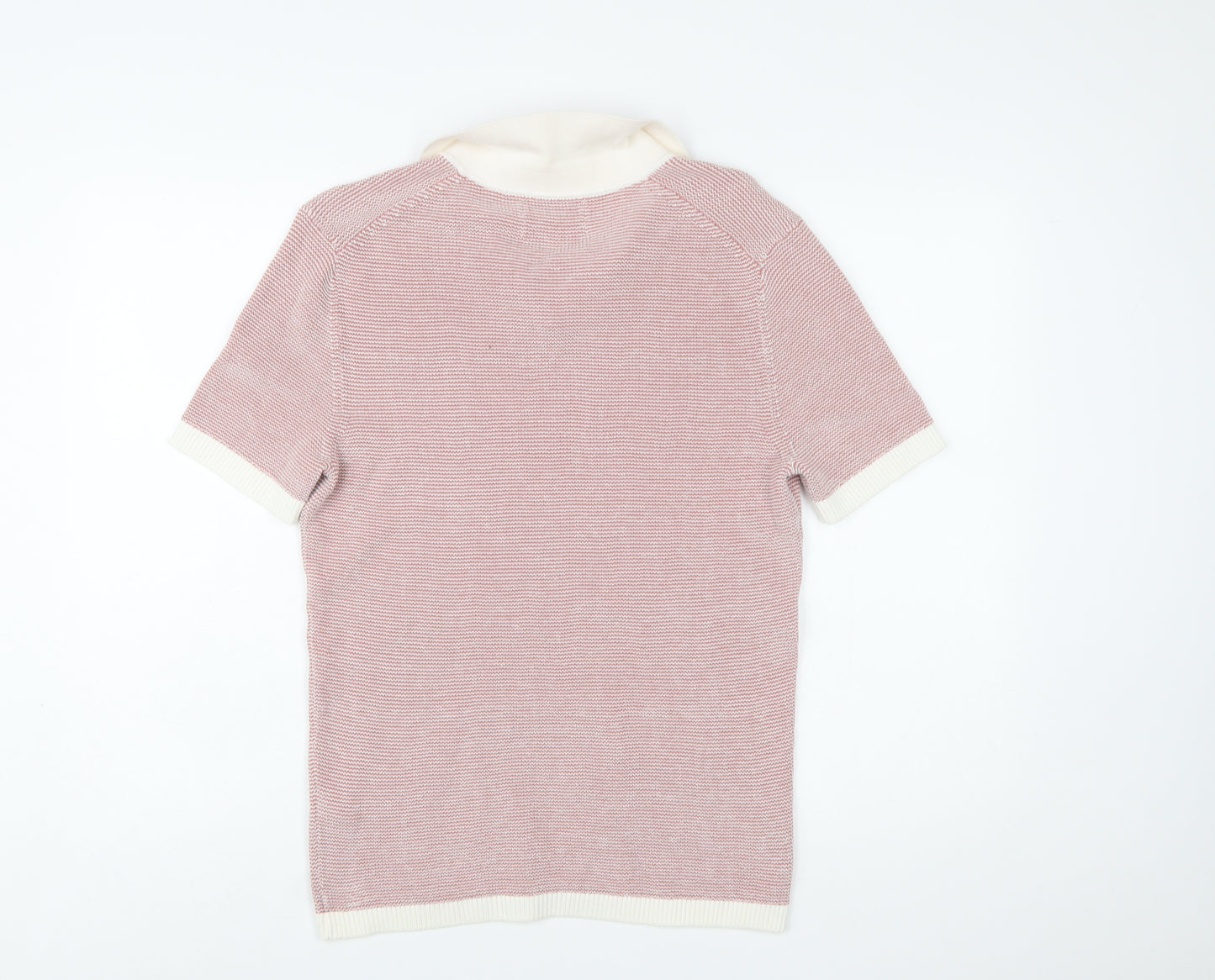 Marks and Spencer Mens Pink Cotton Modal Polo Shirt M