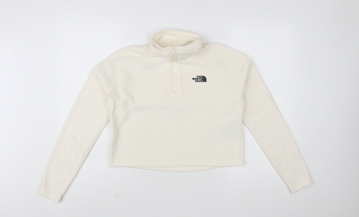 The North Face Womens Ivory Fleece 1/4 Zip Pullover Sweatshirt Size S