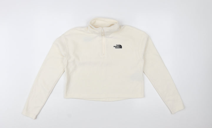The North Face Womens Ivory Fleece 1/4 Zip Pullover Sweatshirt Size S