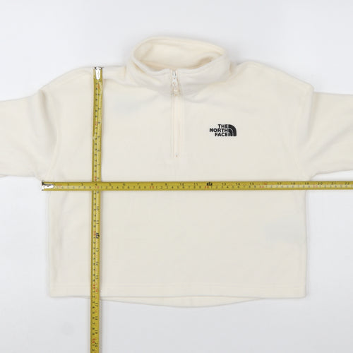 The North Face Womens Ivory Fleece 1/4 Zip Pullover Sweatshirt Size S