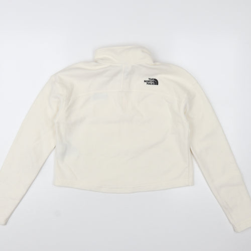 The North Face Womens Ivory Fleece 1/4 Zip Pullover Sweatshirt Size S