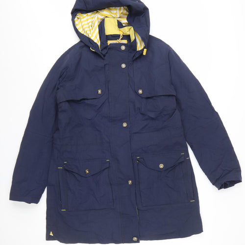Marks and Spencer Per Una Womens Blue Waterproof Parka Coat Size 14
