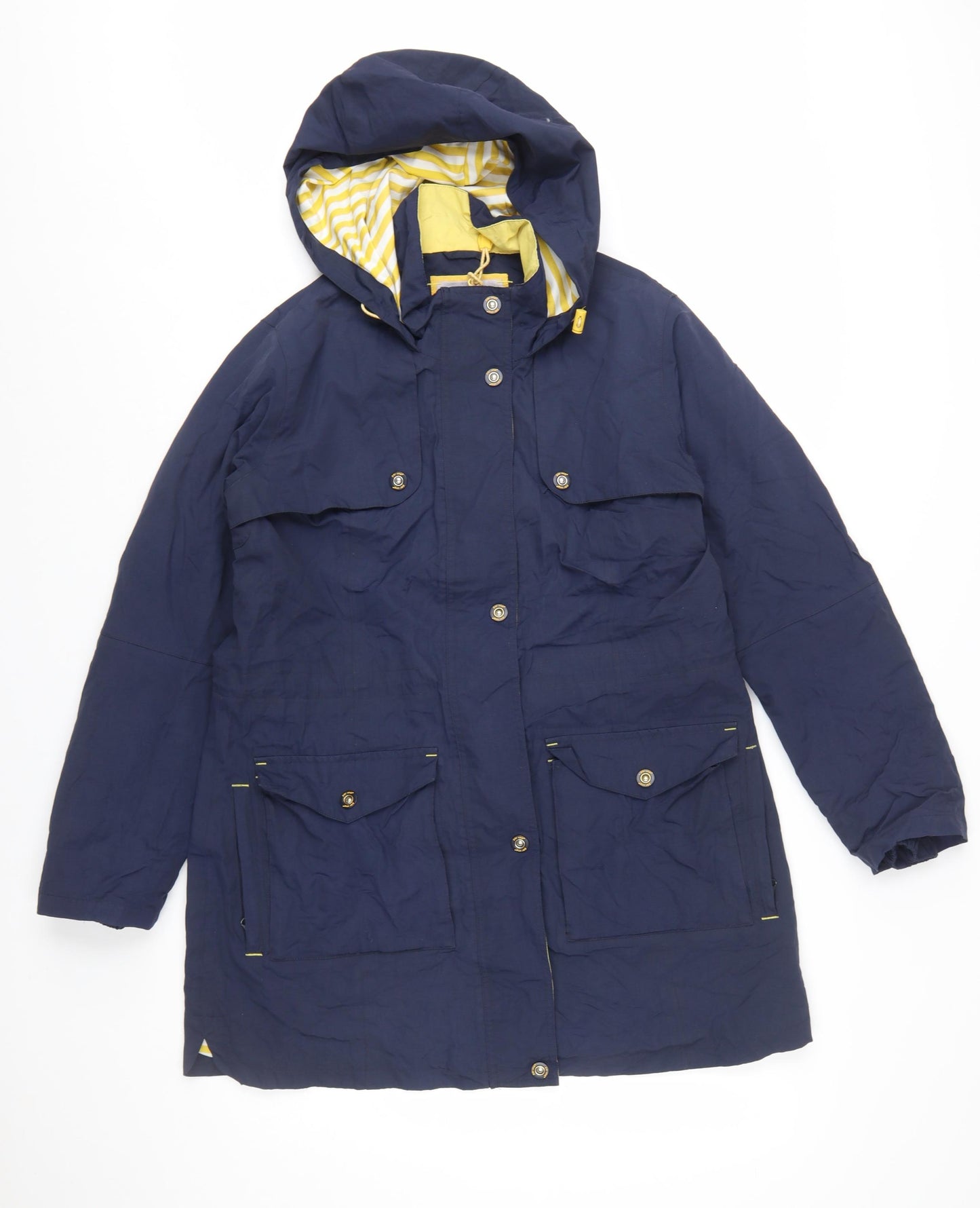 Marks and Spencer Per Una Womens Blue Waterproof Parka Coat Size 14