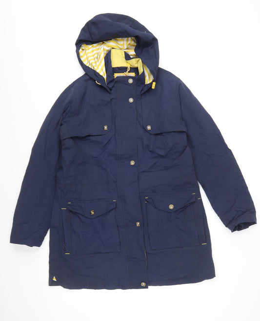 Marks and Spencer Per Una Womens Blue Waterproof Parka Coat Size 14