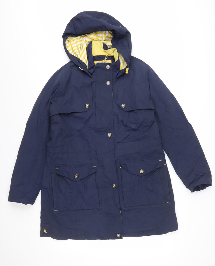 Marks and Spencer Per Una Womens Blue Waterproof Parka Coat Size 14
