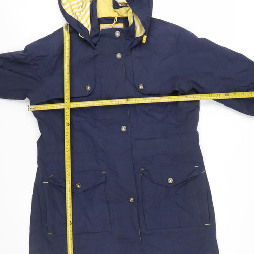 Marks and Spencer Per Una Womens Blue Waterproof Parka Coat Size 14