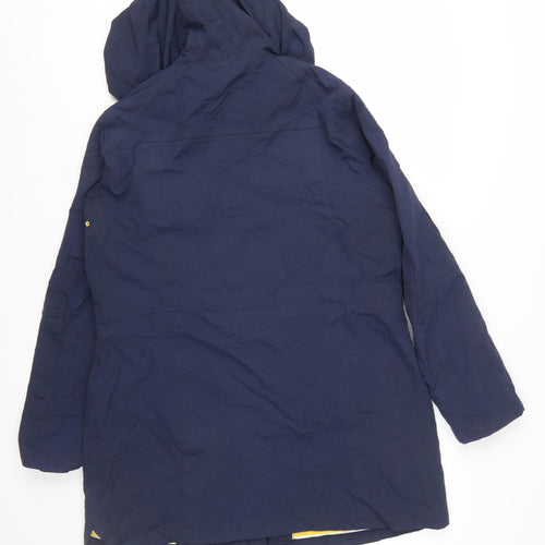 Marks and Spencer Per Una Womens Blue Waterproof Parka Coat Size 14