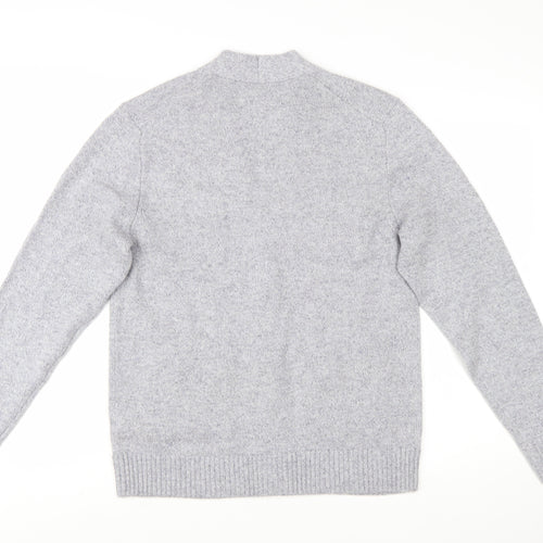 Marks and Spencer Men's Grey Lambswool Blend Cardigan Size S
