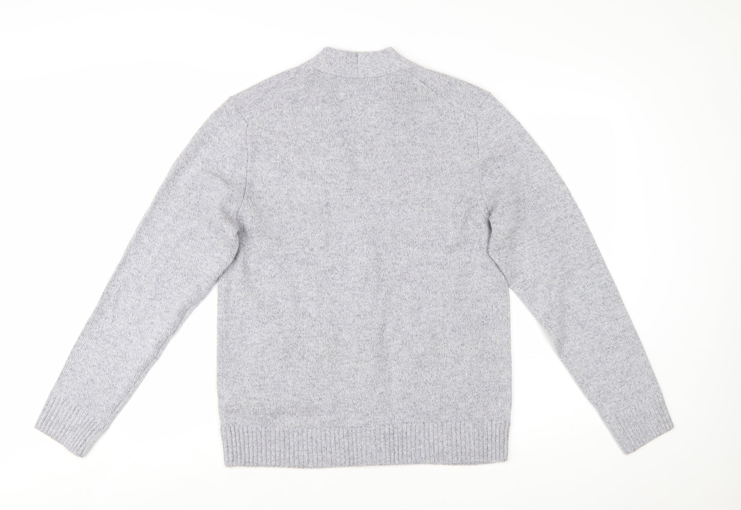 Marks and Spencer Men's Grey Lambswool Blend Cardigan Size S