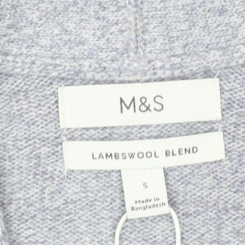 Marks and Spencer Men's Grey Lambswool Blend Cardigan Size S