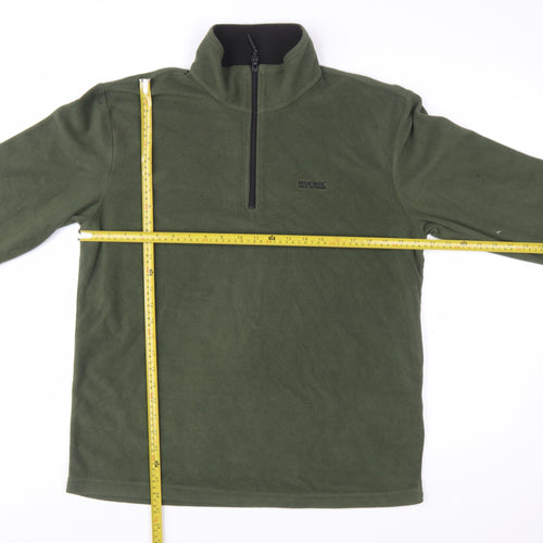 Regatta Mens Green Fleece Sweatshirt L 1/2 Zip Outdoor Pullover