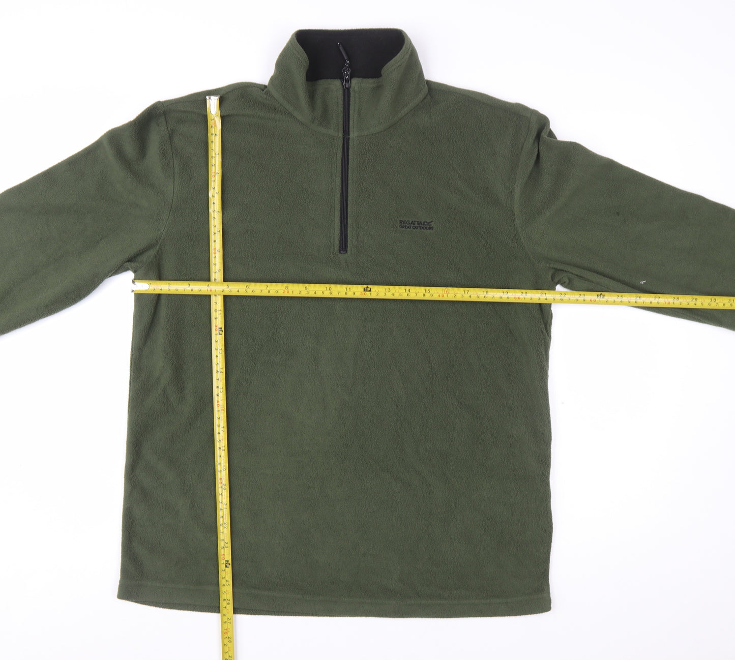 Regatta Mens Green Fleece Sweatshirt L 1/2 Zip Outdoor Pullover
