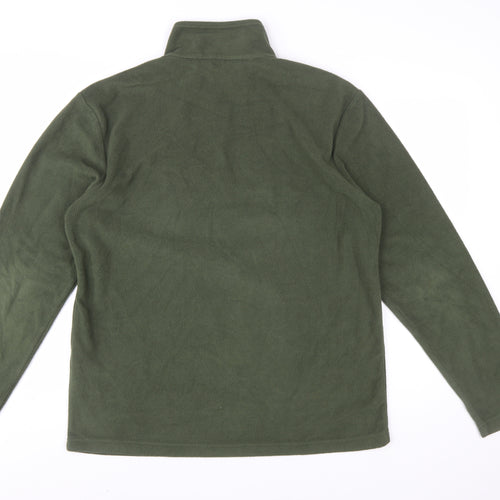 Regatta Mens Green Fleece Sweatshirt L 1/2 Zip Outdoor Pullover